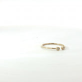 14k Yellow Gold .05ct G SI1 Round Diamond Open Ring